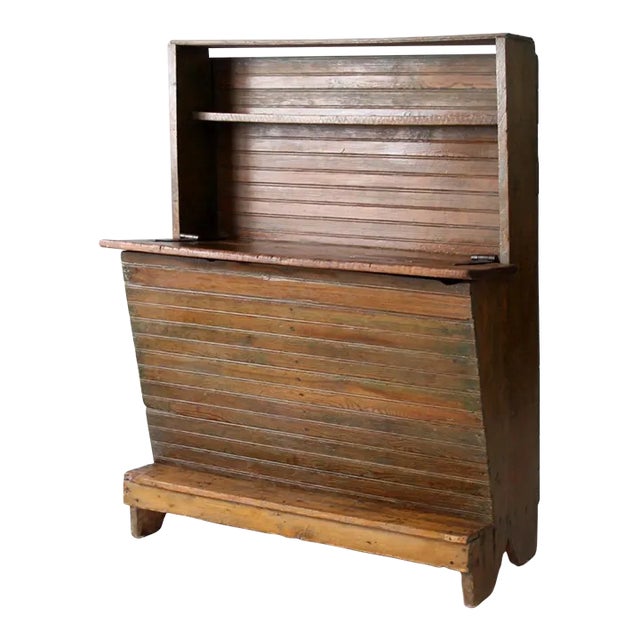 Antique Farmhouse Grain Bin Storage Chest For Sale