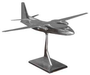 Polished Metal Passenger Plane Model, 1950s