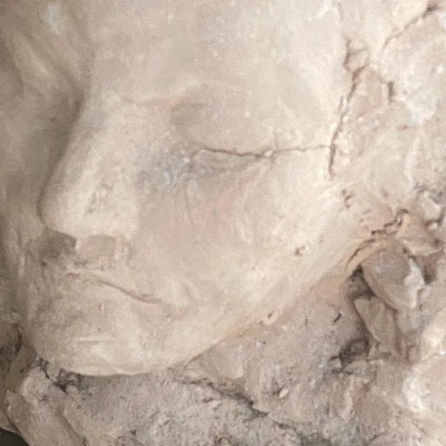 Terracotta Sculpture of Woman's Head, France, 20th Century For Sale - Image 4 of 11