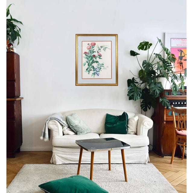 Hand-Painted Watercolor Flower Specimen Painting For Sale - Image 9 of 10