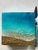 Abstract My Secret Wish by Ana Hefco | Mixed Media on wood panel Abstract ocean scene with textured waves. For Sale - Image 3 of 5