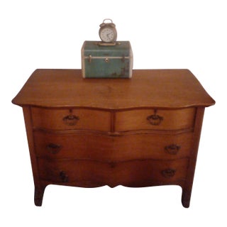 Late 19th Century Victorian Solid Wood Standard Dresser With Carved Lion’s Paw Feet For Sale