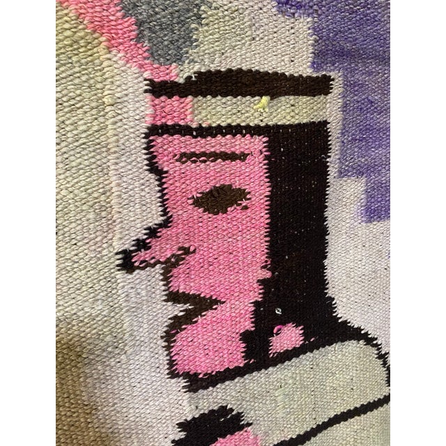 Tribal Mid-20th Century Vintage Monumental Peruvian Inca Figural Folk Textile Wall Hanging (90" X 59") For Sale - Image 3 of 12