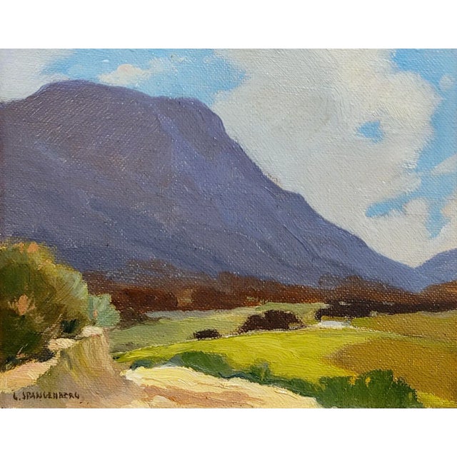 Impressionist George Spangenberg- Old Woman Mountains in the Mojave Desert-Oil Painting For Sale - Image 3 of 7