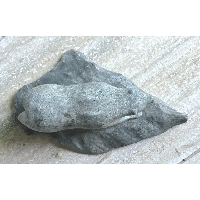 Gray Vintage Carved Stone Bear Sculpture For Sale - Image 8 of 9