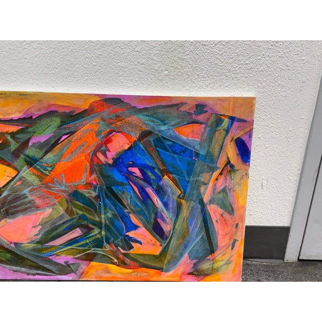 Abstract Acrylic on Canvas Abstract Painting, Circa 2014 For Sale - Image 3 of 12