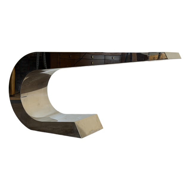 Postmodern Italian “Onda C” Desk Attributed to Giancarlo Piretti For Sale