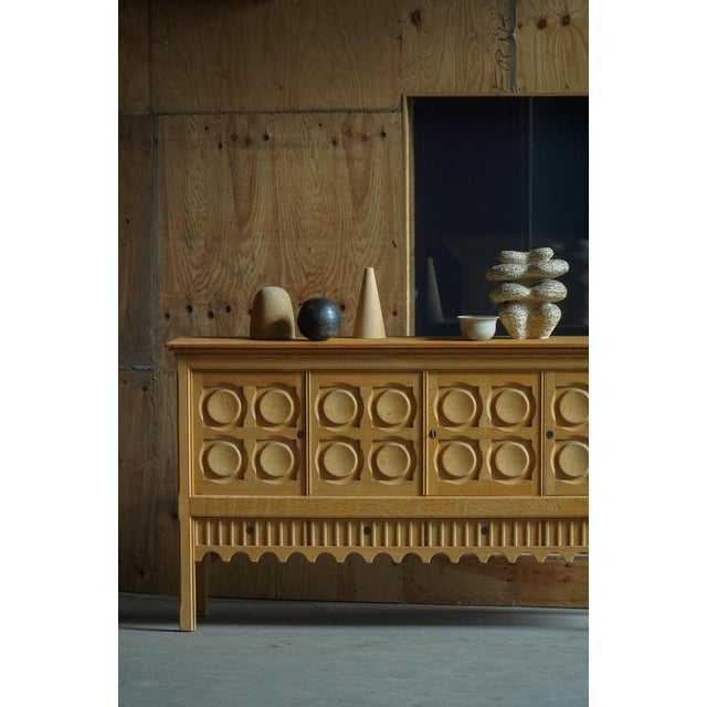 Vintage Danish Oak Sideboard by Henning Kjærnulf for Nyrup Furniture Factory, 1960s For Sale - Image 11 of 18