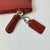 1990s 1996 Vintage Boho Chic Coach Red Leather Cosmetic Pouch. For Sale - Image 5 of 10