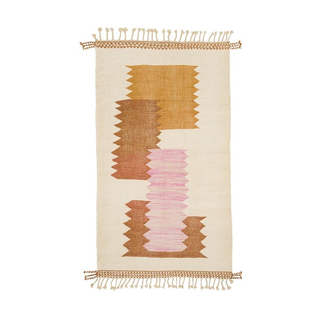 Moroccan Flatweave Wool Rug by Azele Studio For Sale - Image 10 of 10