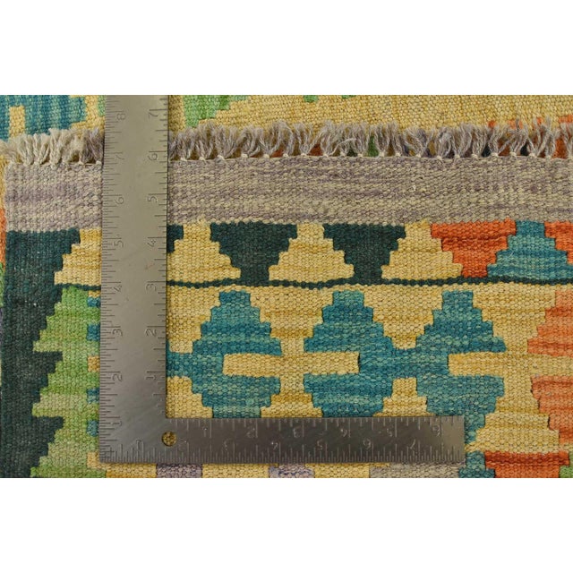 Kilim Rug 4'3'' X 5'9'' Multicolor Wool Handwoven Oriental Carpet For Sale - Image 12 of 12