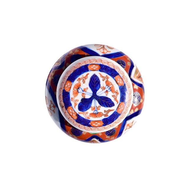 Mid 20th Century Japanese Imari Porcelain Lidded Box For Sale - Image 4 of 6