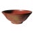 Vintage Signed Studio Pottery Ceramic Bowl With Wide Flared Rim and Speckled Red Glaze For Sale