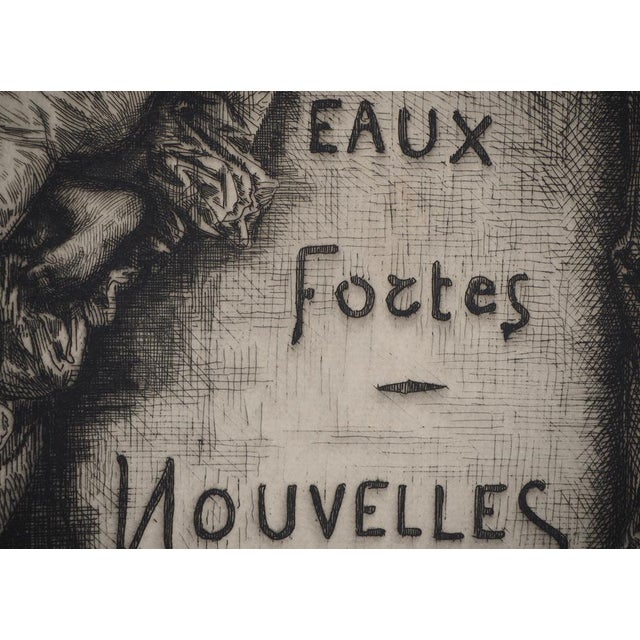 François Nicolas Chifflart, Frontispiece Strong Waters, Original Etching For Sale - Image 5 of 8