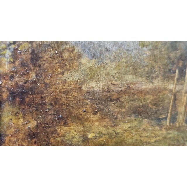 Traditional Antique Signed Pastoral Landscape Oil Painting - Signed by J.Lavnu For Sale - Image 3 of 14