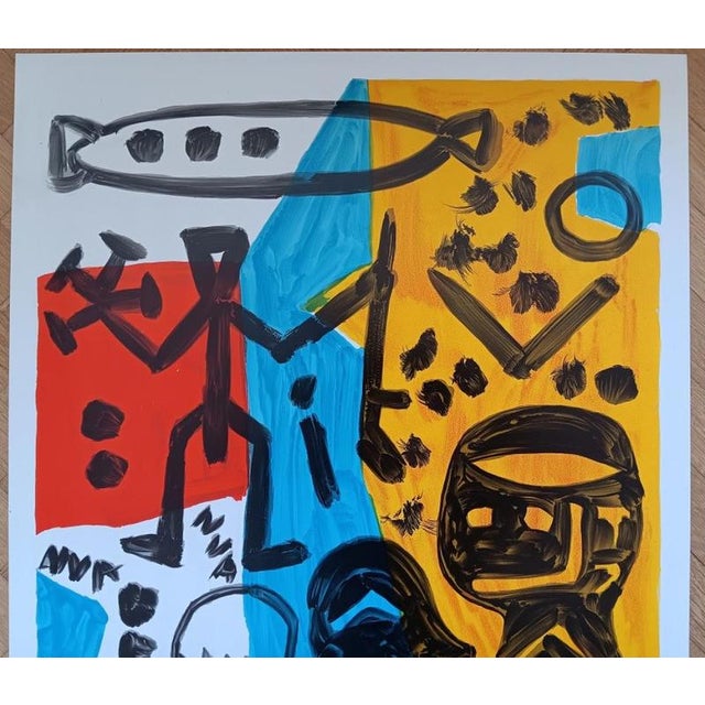 Original Ar Penck Exhibition Poster, Gillespie-Laage-Salomon Gallery, Paris, 1983 For Sale - Image 4 of 7