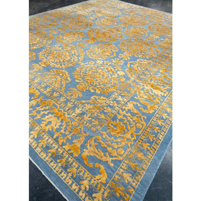 Turkish Turkish Oushak Rug 12'2" x 14'8" #18585 For Sale - Image 3 of 8