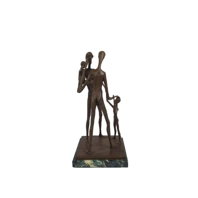 Mid 20th Century Wolfgang Behl, Large Modernist Bronze Abstract Figural Sculpture "Family" Wolfgang Behl For Sale - Image 5 of 14
