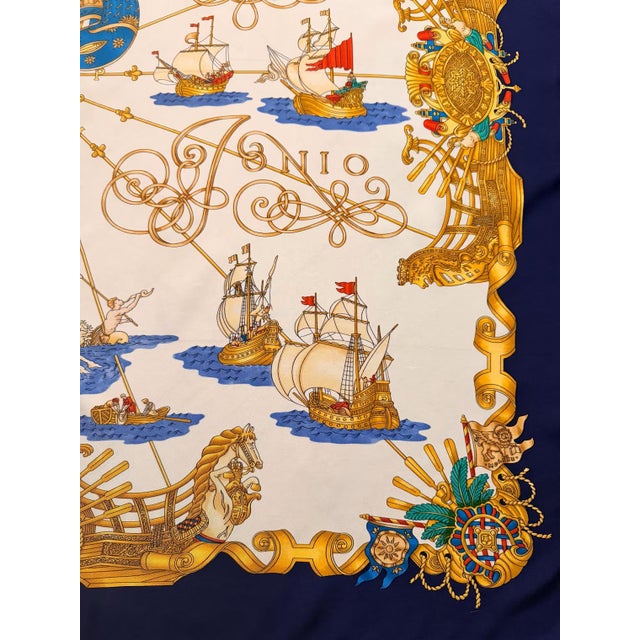 Contemporary HERMÈS VOILES de LUMIÈRE Silk Scarf designed by Joachim Metz 1995 For Sale - Image 3 of 9