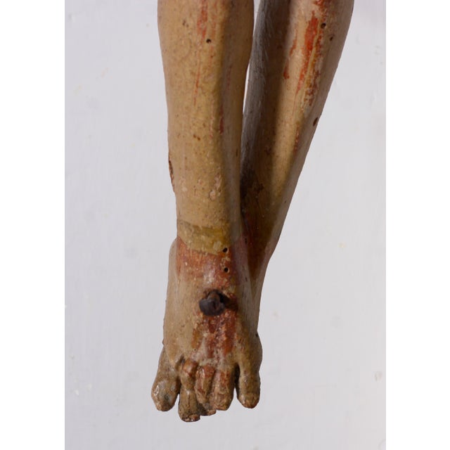 Italian Artist, Corpus Christi Sculpture, 1800s, Polychrome Wood For Sale - Image 14 of 16