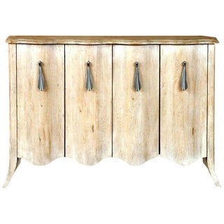 Designer Cabinet in Bleached Oak For Sale