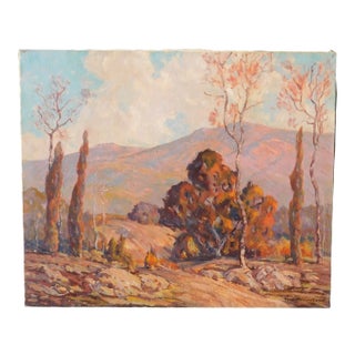 Florence Earnist Early Ca Artist B. 1890 Oil/Canvas 25 X 30, Vintage Gl Frame For Sale