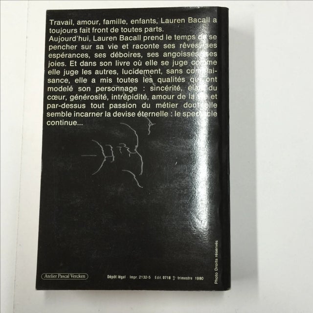 French Lauren Bacall: Par Moi-Meme 1979 French Paperback For Sale - Image 3 of 3