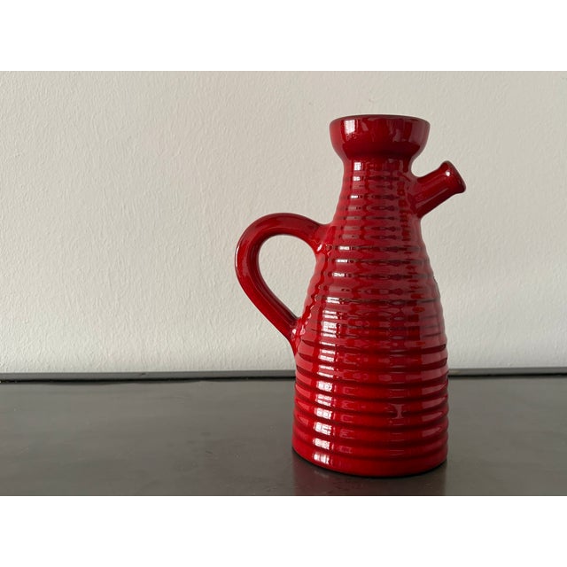 Vintage Red Jug from Marei Keramik, Germany, 1970s For Sale - Image 6 of 18