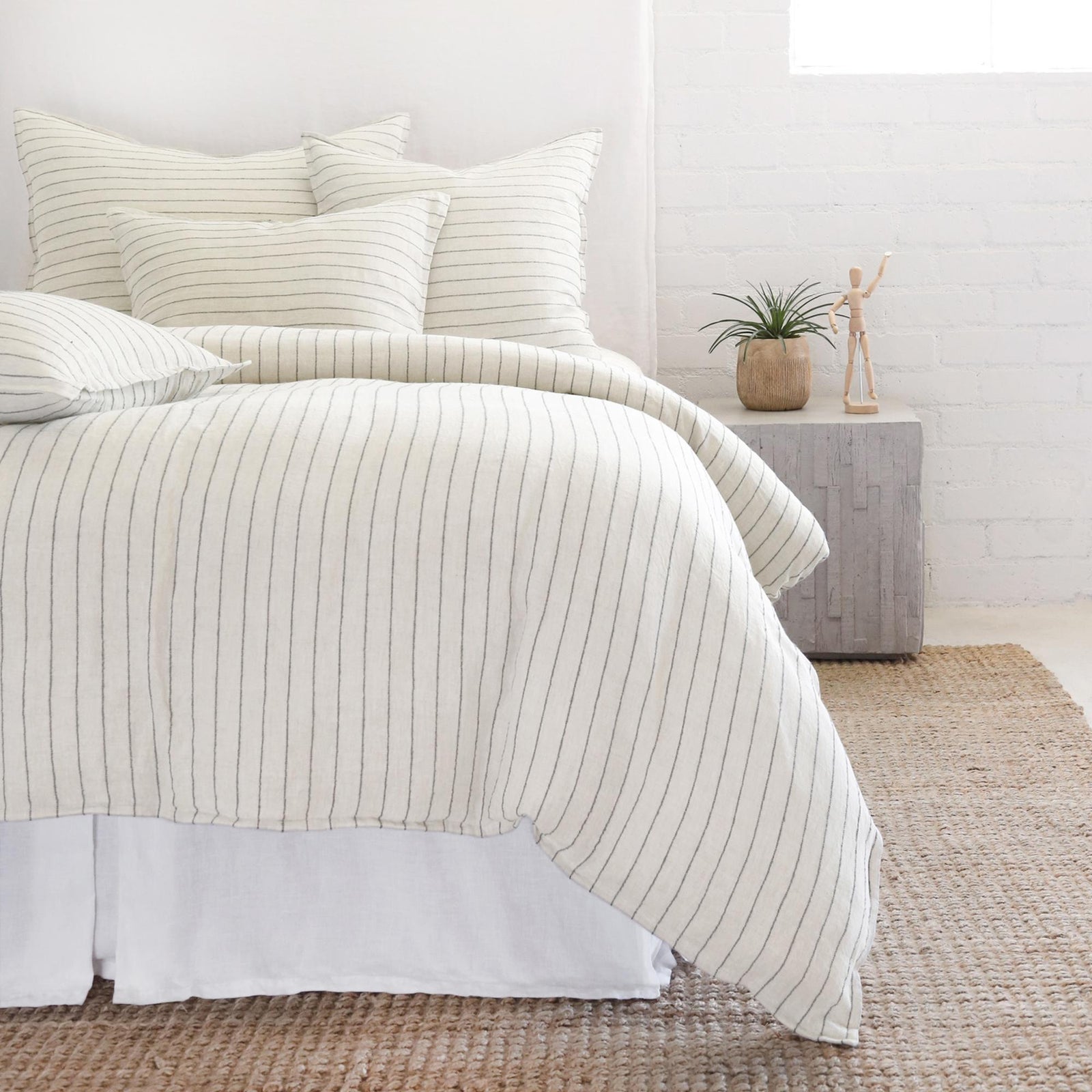 Blake Cream and Gray Duvet Cover in Queen Chairish