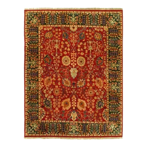 2020s Fine Hand Knotted Indian Agra Rug