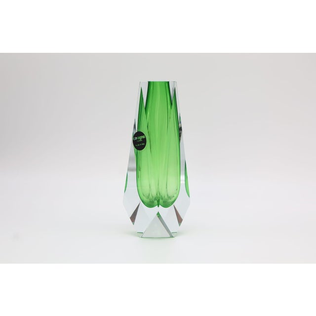 Murano Sommerso Faceted Vase by Alessandro Mandruzzato for Cavagnis, 1970 For Sale - Image 6 of 6