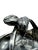 Early 20th Century Antique Art Nouveau Pewter Tulip Basket Floral Embossed Design Decorative Handle For Sale - Image 5 of 8