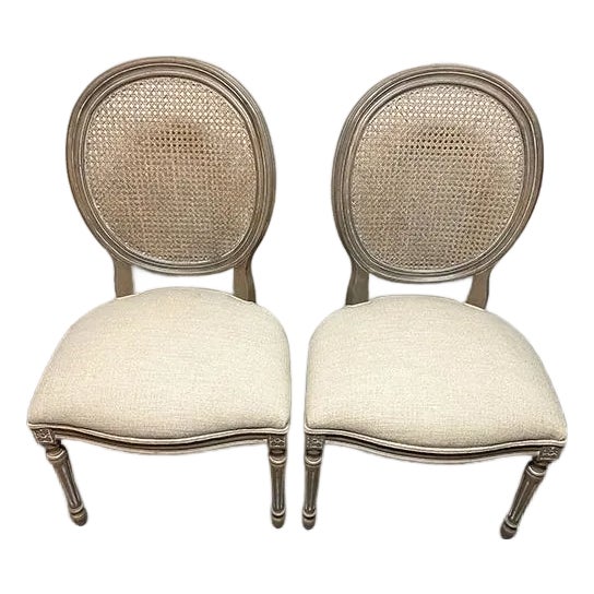 Pair of Ethan Allen French-Style Side Chairs For Sale