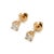 Modern 14k Yellow Gold 4 Prong Screw Backs Diamond Stud Earrings For Sale - Image 3 of 8