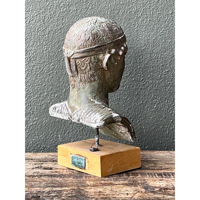 Mid 20th Century Vintage Classical Greek Style Plaster Bust For Sale - Image 5 of 12