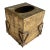 Vintage Gold Tissue Box With Twisted Metal Rope Edges For Sale