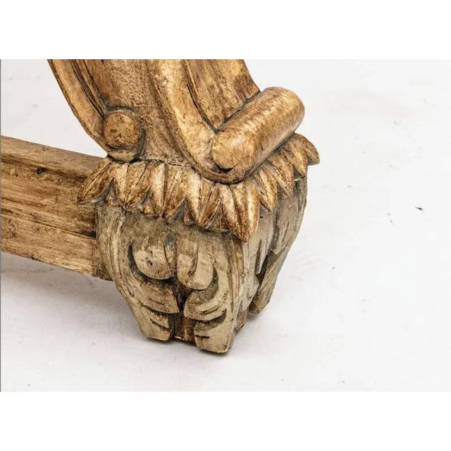 Wood Vintage Jeffco Hand Carved Marble Top Center Table For Sale - Image 7 of 9