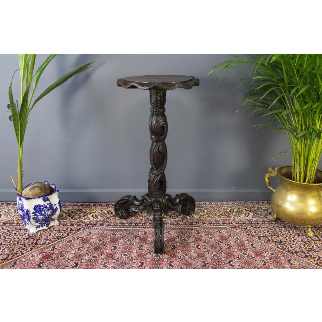 1920s French Carved Pedestal Table For Sale - Image 5 of 18