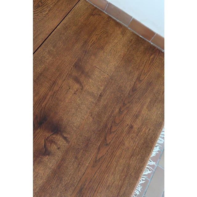 Wood French Art Deco Dining Table in Oak with Turned Bobbin Legs, 1930s For Sale - Image 7 of 13
