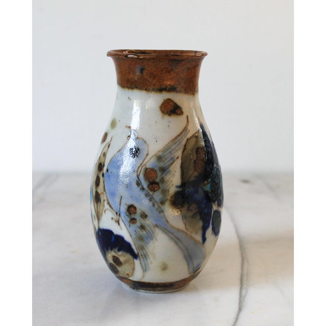 Ceramic Mexican Tonala Folk Art Ceramic Pottery Vase For Sale - Image 7 of 8