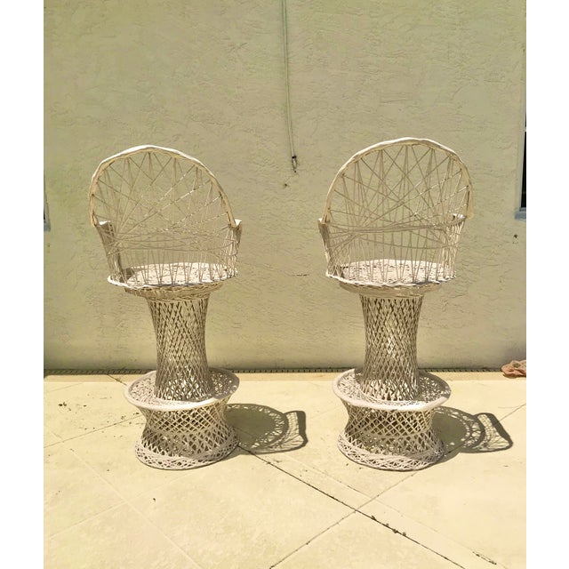 Russell Woodard Mid 20th Century Mid Century Swivel Bar Stools Russell Woodard Style - a Pair For Sale - Image 4 of 12