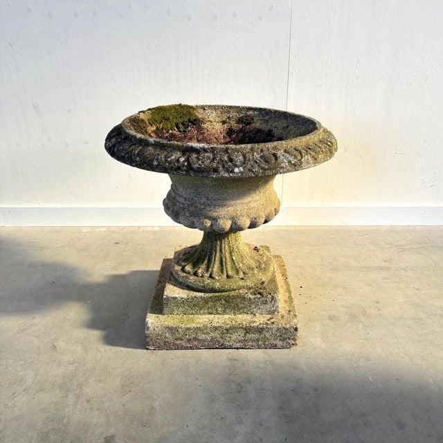 Vintage Concrete Plant Stand For Sale - Image 11 of 12