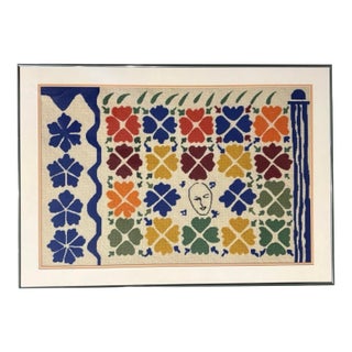 Vintage Matisse Inspired Needlepoint For Sale