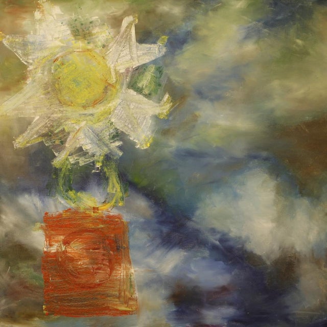 Dutch Artist, Abstract Subject, 1980, Mixed Media on Canvas For Sale - Image 4 of 16