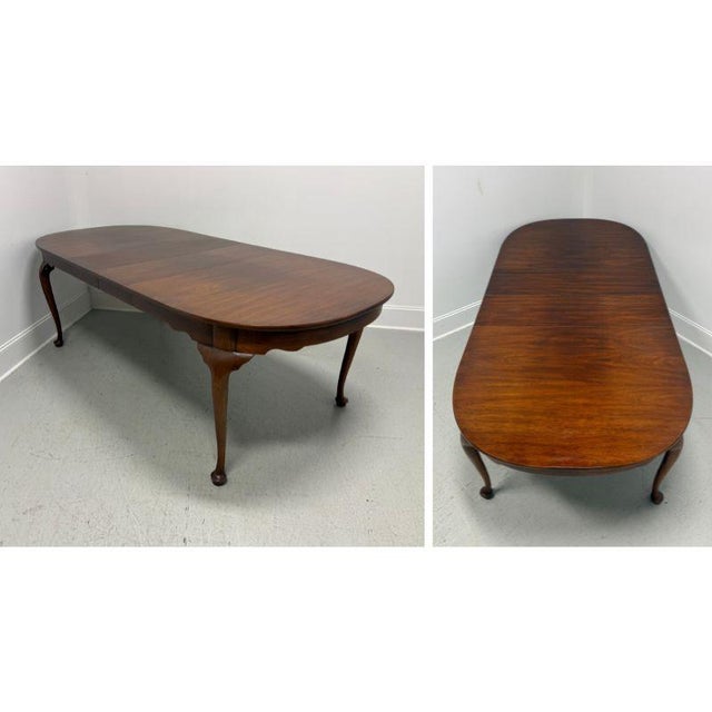Henkel Harris 2211 29 Solid Mahogany Queen Anne Dining Table For Sale In Charlotte - Image 6 of 16