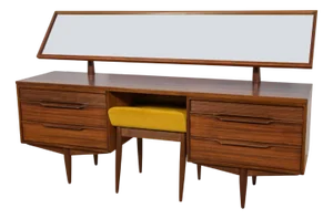 Mid-Century Dressing Table and Stool from White and Newton, United Knigdom, 1960s, Set of 2