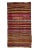 1960s Vintage Colorful Striped Turkish Kilim Rug- 6′10″ × 13′1″ For Sale