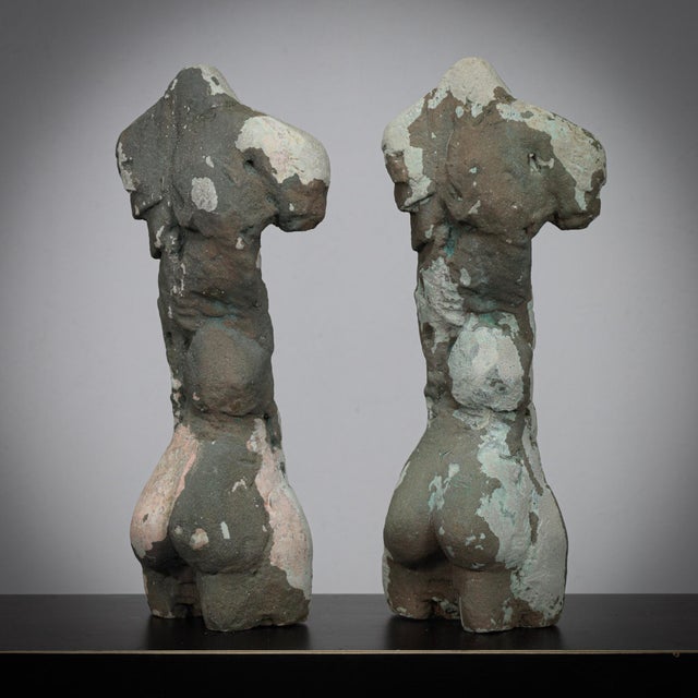 Francine Govers, Male Torso Sculptures, 1990s, Concrete, Set of 2 For Sale - Image 10 of 10
