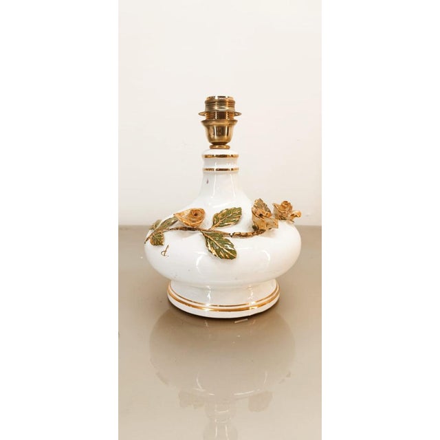 Ceramic Lamp with Roses For Sale - Image 9 of 9