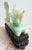 Jade Antique Chinese Qing Heavy Jadeite Jade Boat Smooth Sailing Figurines W/ Stand For Sale - Image 8 of 12